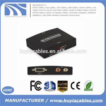 1080P VGA para HDMI HD VGA R / L Conversor de Áudio e Vídeo para HDMI compatível com HDCP